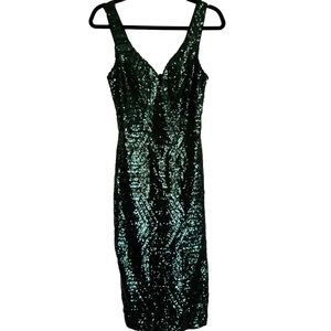 Bisou Bisou Michele Bohbot | NWT Gorgeous Emerald Green Sequin Dress Siz…